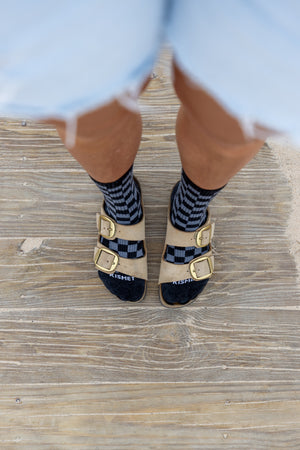 Checkered Print Socks