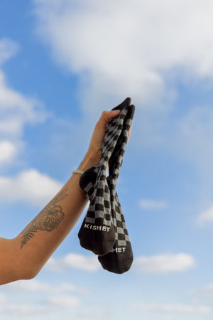 Checkered Print Socks