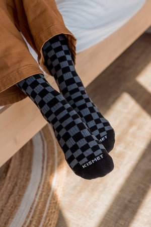 Checkered Print Socks