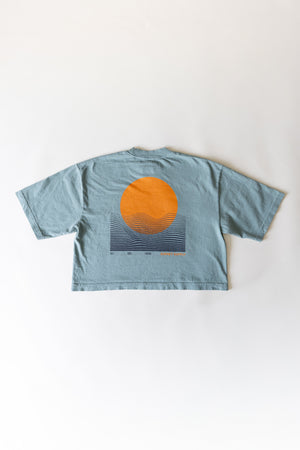 Pacific Coast Teal Crop Top