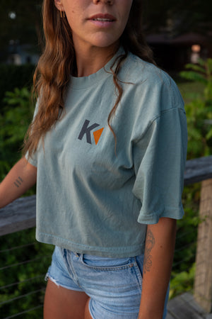 Pacific Coast Teal Crop Top